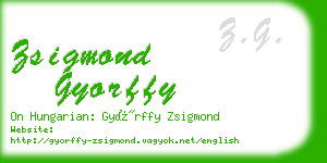 zsigmond gyorffy business card